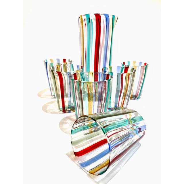 Glasses in the style of Gio Ponti, 2004, Set of 7 For Sale - Image 17 of 18