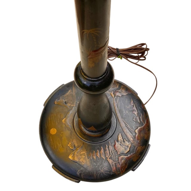 Antique Chinese Export Chinoiserie Floor Lamp for the English Market For Sale - Image 17 of 18