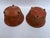 Metal Small Terra Cotta Style Tole Footed Bowls a Pair For Sale - Image 7 of 8