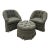 Beachley Tufted Barrel-Back Swivel Chairs With Matching Ottoman For Sale