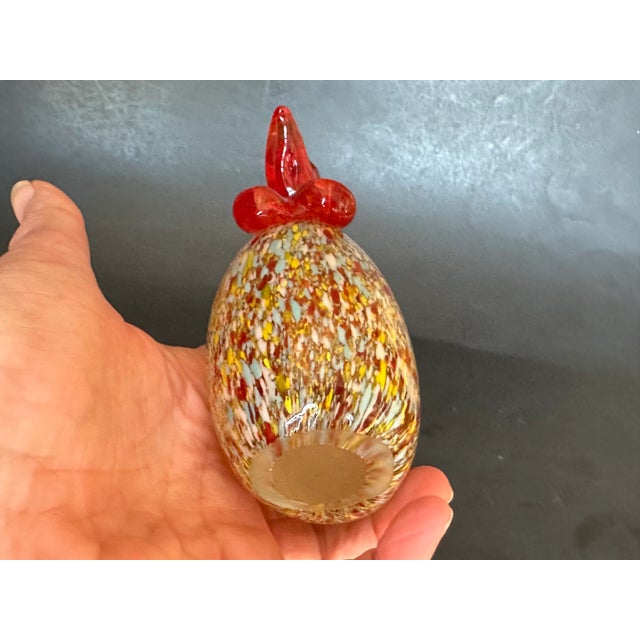 1950s Murano Style Art Glass Rooster Figurine For Sale - Image 11 of 12