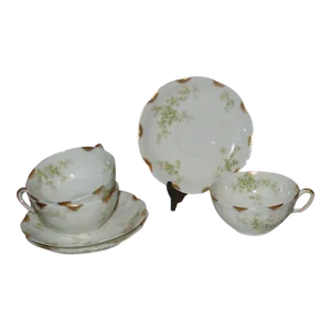Vintage Haviland Limoges Cup and Saucer Set- 6 Pieces