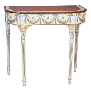 Early 19th Century Neoclassical Italian Painted Mahogany and Parcel Gilt Table For Sale