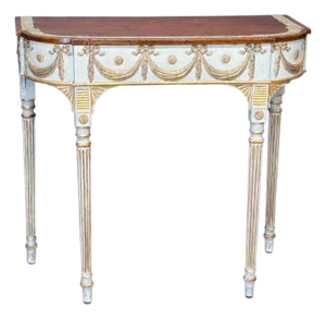 Early 19th Century Neoclassical Italian Painted Mahogany and Parcel Gilt Table