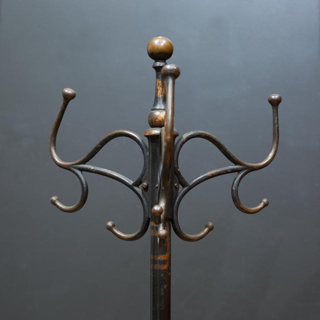 Victorian Antique Japanned Copper Coat Rack c.1880 For Sale - Image 3 of 4