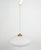 1970s 1970s Louis Kalff for Philips Ribbed Glass & Copper Pendant For Sale - Image 5 of 7