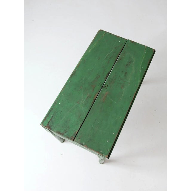 Wood Antique Painted Wood Side Table For Sale - Image 7 of 13