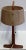 Vintage Teak & Brass Table Lamp with Bast Wrapped Cardboard Lampshade, 1960s For Sale - Image 6 of 7