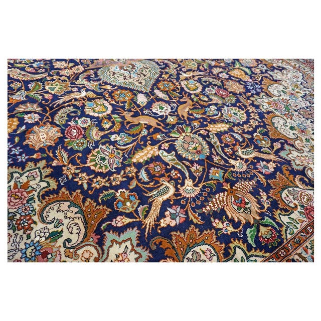 1940s Antique Persian Tabriz 10 x 16 Ivory & Brown Handmade Area Rug #1143508 For Sale - Image 5 of 12