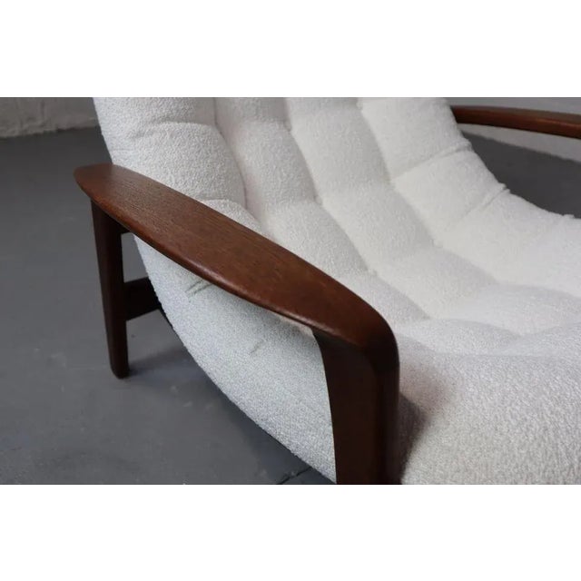 Mid-Century Modern Set of Vintage Teak Scoop Chair with Ottoman by R.Huber & Co, 1960s For Sale - Image 3 of 11