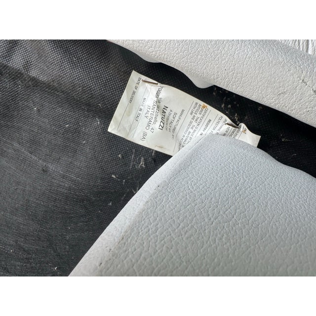Natuzzi Italian Postmodern White Leather Loveseat For Sale - Image 12 of 12