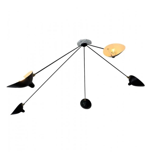 5-Arm Spider Lamp by Serge Mouille For Sale - Image 17 of 17