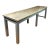 Antique Extra Long Industrial Table - Weathered Zinc and Painted Base For Sale