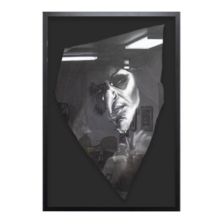 Daniel Samaniego Dark Witch Portrait Graphite & Charcoal Drawing on Paper Framed For Sale