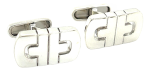 1990s Pair of Bulgari Bvlgari Estate Mens Cufflinks Sterling Silver