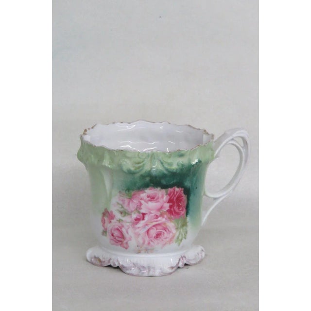 Rs Prussia Porcelain Floral Pink Roses Green Shaving Mug For Sale - Image 13 of 13