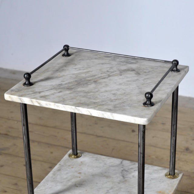 1920s Vintage Iron Nightstand, 1920 For Sale - Image 5 of 12