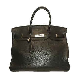 Hermes 40 cm Black Togo Birkin Bag For Sale