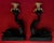 Black Wedgwood Basalt Dolphin Form Candlesticks With Gilt Rococo Candle Nozzles - A Pair For Sale - Image 8 of 8
