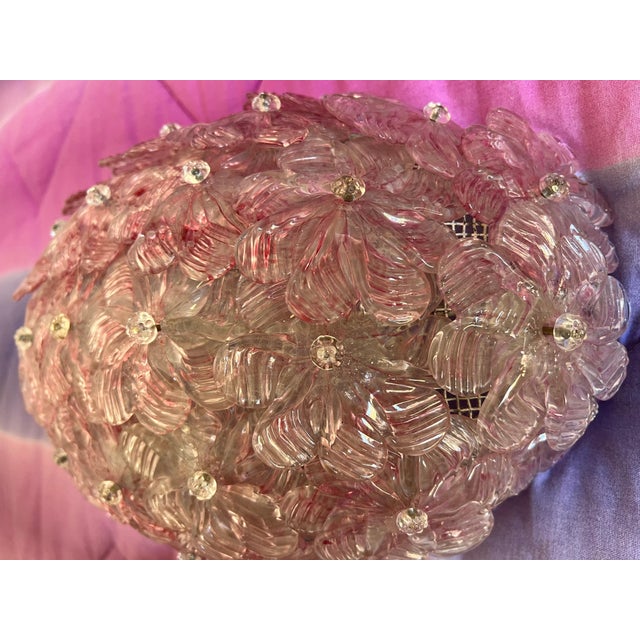 1980s Venetian Glass Rose Wall Lamps, 1980s, Set of 2 For Sale - Image 5 of 17