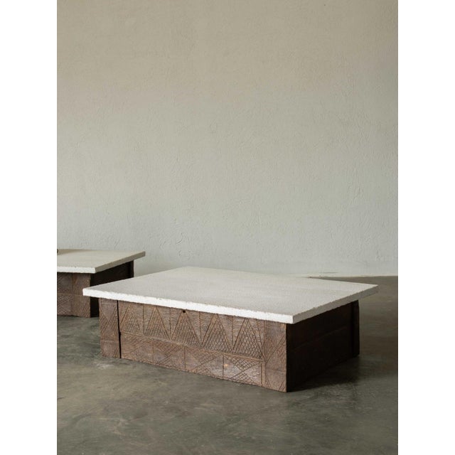 Coffee Tables in Stone and Wood For Sale - Image 6 of 8