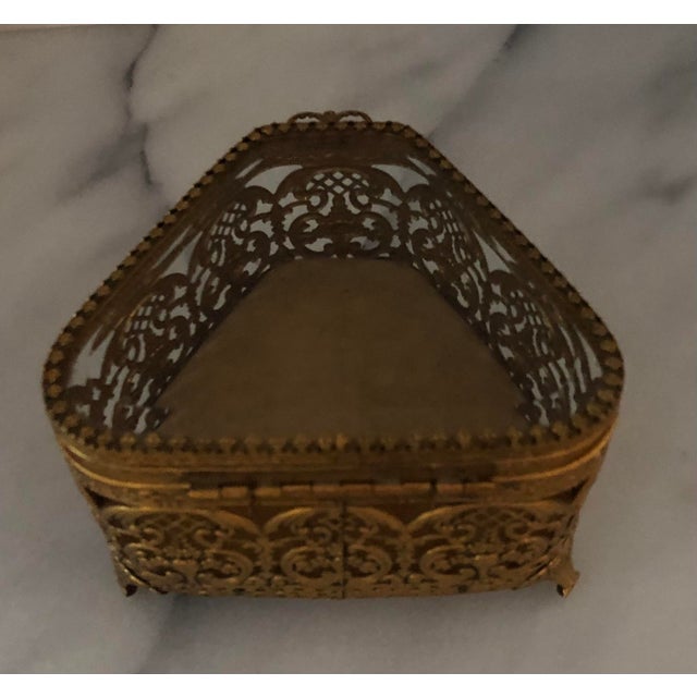 Hollywood Regency Goldtone Trinket Box For Sale In Detroit - Image 6 of 9