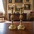 Antique Queen of Diamonds Brass Candlesticks Pair-Victorian English-1897 Jubilee For Sale - Image 11 of 11