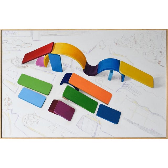 Peter Eisenman, Architectural Abstraction with Block Structure, 2026, Acrylic on Canvas For Sale - Image 13 of 13