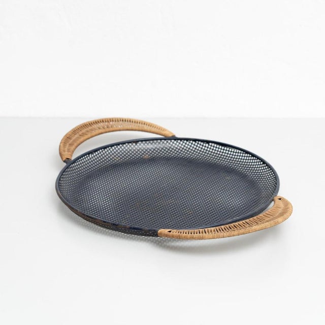 Mathieu Matégot Enameled Metal Tray attributed to Mathieu Matégot, 1950s For Sale - Image 4 of 12