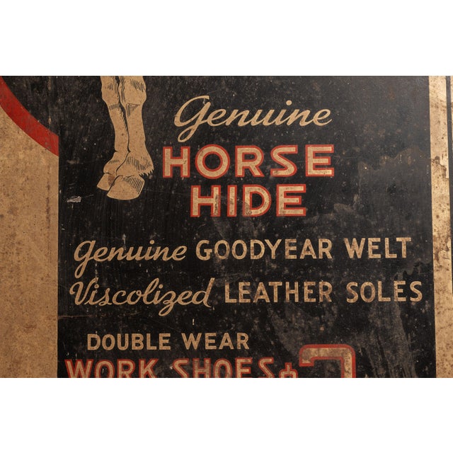 Wm. Penn “Good Shoes for Men” Tin Litho Sign For Sale - Image 4 of 5