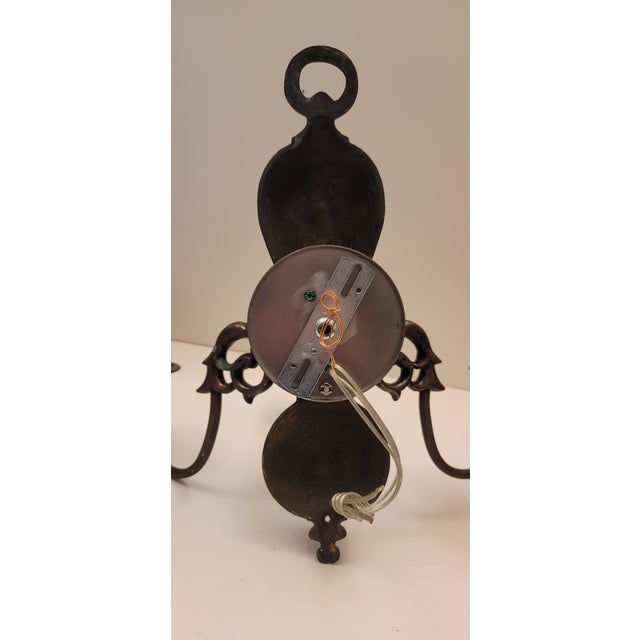 Mid 20th Century Bronze 3-Light William's Burge Style Sconce For Sale - Image 4 of 6