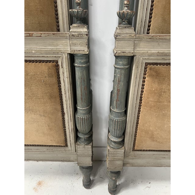 20th Century Directoire-Style Beds in Painted Beechwood, Set of 2 For Sale - Image 10 of 14