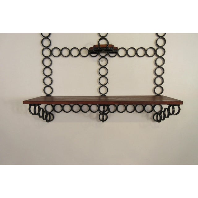 1960s 1960s Iron 2-Tier Circular Shelf For Sale - Image 5 of 12