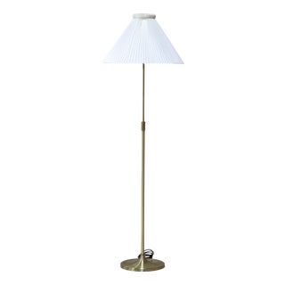Vinage Danish 339 Floor Lamp in Brass from Le Klint, 1940s For Sale