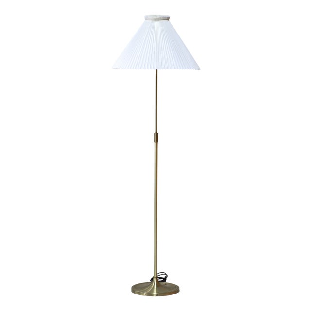 Vinage Danish 339 Floor Lamp in Brass from Le Klint, 1940s For Sale