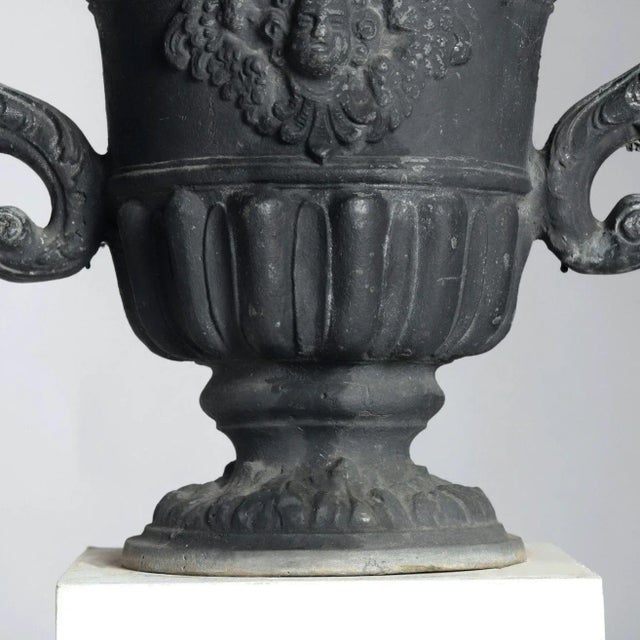 Pair of English Lead Urns For Sale - Image 12 of 12