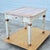 White Gustavian Swedish Farmhouse Style Antique Pine Dining Table Desk W/ Reeded Dummy Drawer For Sale - Image 8 of 10