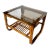 Boho Rattan Bamboo 1970s Side Table For Sale
