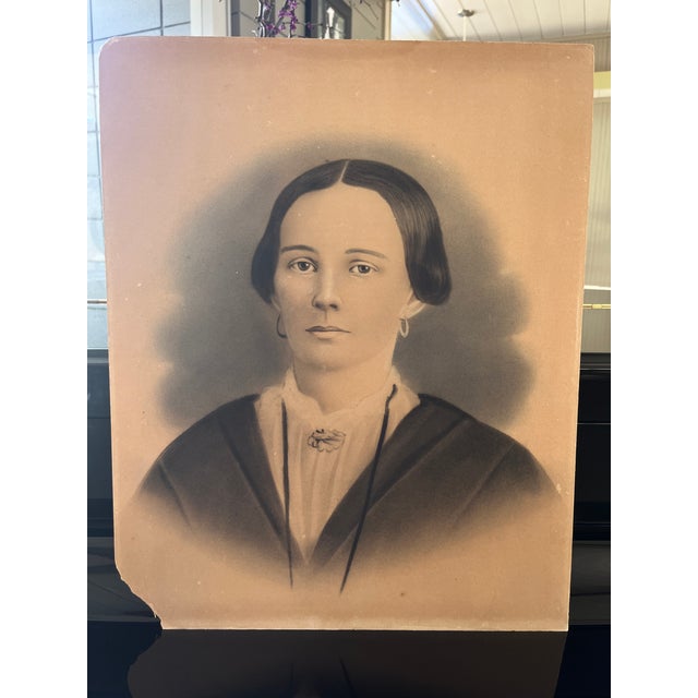 Large Victorian Portrait of Woman From 1800s 20x16 For Sale In Los Angeles - Image 6 of 10