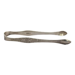 1798 London Sterling Silver Sugar Tongs by Peter & Ann Bateman For Sale