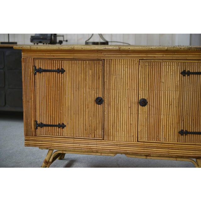 Vintage Rattan Sideboard, 1960s For Sale - Image 10 of 13