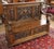 Late 19th Century English Victorian Oak Hall Seat Settee Bench Dimensions : 57" Wide X 20" Deep X 44" Tall Exceptional...