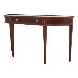 Hekman Flame Mahogany Federal Console Hall Table For Sale