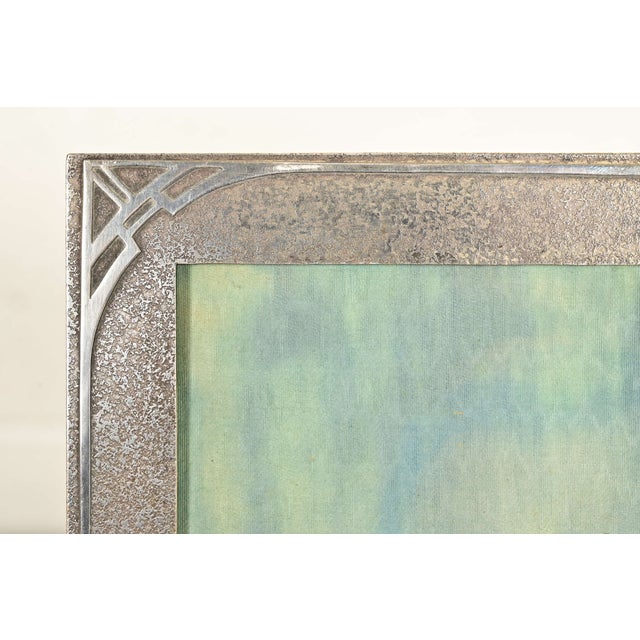 Tiffany Studios New York Art Deco Silvered Bronze Picture Frame For Sale In South Bend - Image 6 of 14