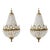 1950's Italian Empire Style Gilt Bronze & Crystal Wall Sconces - a Pair For Sale
