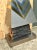 Vintage Boho Chevron Brass and Chrome Faux Fireplace For Sale In West Palm - Image 6 of 10