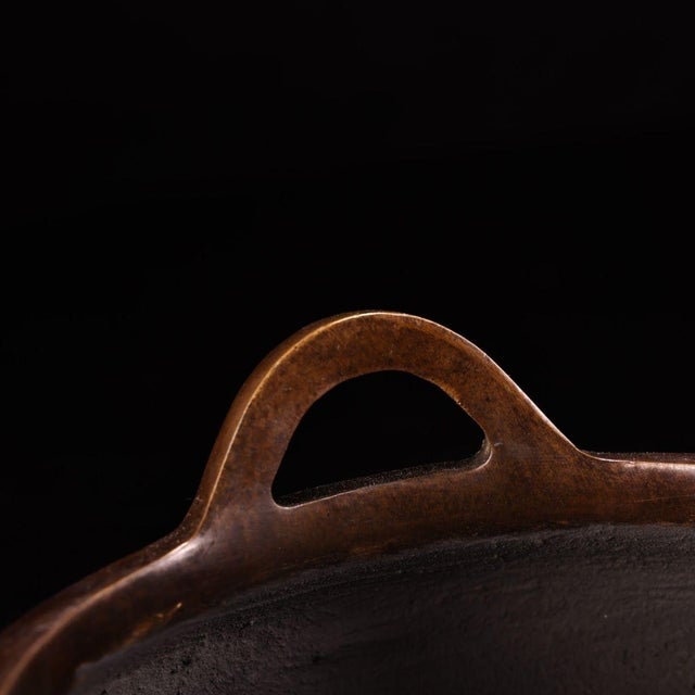 This open‑form Chinese censer is made in classic cloisonné (filigree enamel) technique. The rounded body is decorated with...