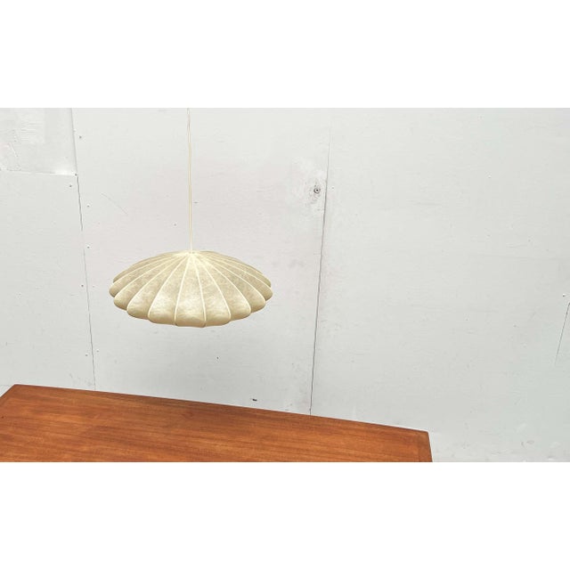 Mid-Century Modern UFO Discus Cocoon Pendant Lamp by Friedel Wauer for Goldkant Leuchten, Germany, 1960s For Sale - Image 13 of 18