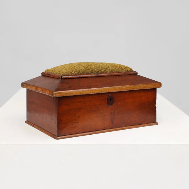 French Art Deco Sewing Box with Yellow Top, 1900s For Sale - Image 11 of 11