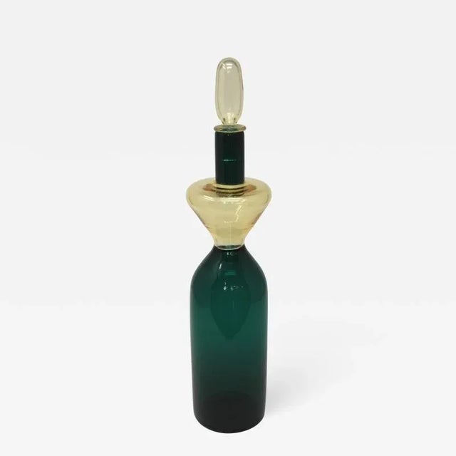Glass Gio Ponti - Gio Ponti Bottle by Venini For Sale - Image 7 of 7